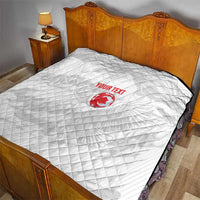 Custom Tunisia Football Quilt 2026 Eagles of Carthage White Grunge - Wonder Print Shop