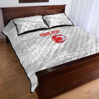 Custom Tunisia Football Quilt Bed Set 2026 Eagles of Carthage White Grunge - Wonder Print Shop