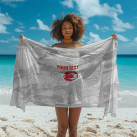 Custom Tunisia Football Sarong 2026 Eagles of Carthage White Grunge - Wonder Print Shop