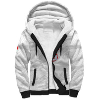 Custom Tunisia Football Sherpa Hoodie 2026 Eagles of Carthage White Grunge - Wonder Print Shop