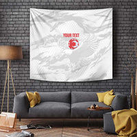 Custom Tunisia Football Tapestry 2026 Eagles of Carthage White Grunge - Wonder Print Shop