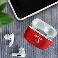 Custom Tunisia Football AirPods Case 2026 Eagles of Carthage Red Grunge - Wonder Print Shop
