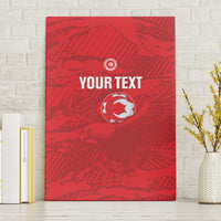 Custom Tunisia Football Canvas Wall Art 2026 Eagles of Carthage Red Grunge - Wonder Print Shop