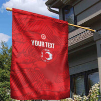 Custom Tunisia Football Garden Flag 2026 Eagles of Carthage Red Grunge - Wonder Print Shop
