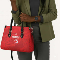 Custom Tunisia Football Leather Bag 2026 Eagles of Carthage Red Grunge - Wonder Print Shop