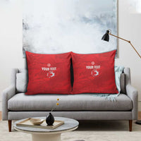 Custom Tunisia Football Pillow Cover 2026 Eagles of Carthage Red Grunge - Wonder Print Shop