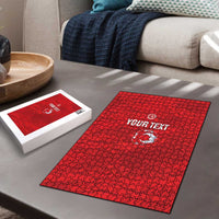 Custom Tunisia Football Puzzle 2026 Eagles of Carthage Red Grunge - Wonder Print Shop