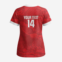 Custom Tunisia Football Scrub Top 2026 Eagles of Carthage Red Grunge - Wonder Print Shop
