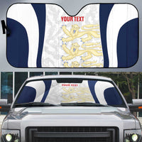 Custom England 2026 Football Auto Sun Shade Go Three Lions Grunge Style - Wonder Print Shop