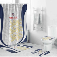 Custom England 2026 Football Bathroom Set Go Three Lions Grunge Style - Wonder Print Shop