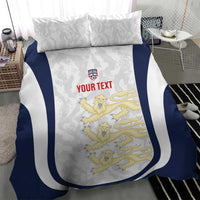 Custom England 2026 Football Bedding Set Go Three Lions Grunge Style - Wonder Print Shop