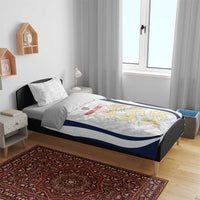 Custom England 2026 Football Bedding Set Go Three Lions Grunge Style - Wonder Print Shop
