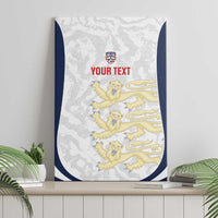Custom England 2026 Football Canvas Wall Art Go Three Lions Grunge Style - Wonder Print Shop