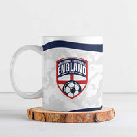 Custom England 2026 Football Ceramic Mug Go Three Lions Grunge Style - Wonder Print Shop