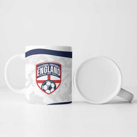 Custom England 2026 Football Ceramic Mug Go Three Lions Grunge Style - Wonder Print Shop
