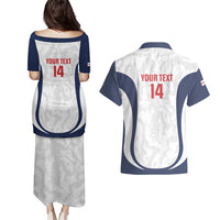 Custom England 2026 Football Couples Matching Puletasi and Hawaiian Shirt Go Three Lions Grunge Style - Wonder Print Shop