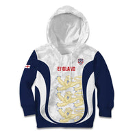 Custom England 2026 Football Kid Hoodie Go Three Lions Grunge Style - Wonder Print Shop