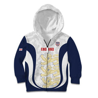 Custom England 2026 Football Kid Hoodie Go Three Lions Grunge Style - Wonder Print Shop