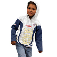 Custom England 2026 Football Kid Hoodie Go Three Lions Grunge Style - Wonder Print Shop