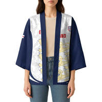 Custom England 2026 Football Kimono Go Three Lions Grunge Style - Wonder Print Shop