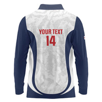 Custom England 2026 Football Long Sleeve Polo Shirt Go Three Lions Grunge Style - Wonder Print Shop