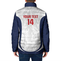 Custom England 2026 Football Padded Jacket Go Three Lions Grunge Style - Wonder Print Shop