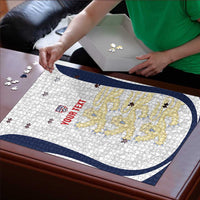 Custom England 2026 Football Puzzle Go Three Lions Grunge Style - Wonder Print Shop