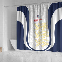 Custom England 2026 Football Shower Curtain Go Three Lions Grunge Style - Wonder Print Shop