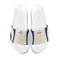 Custom England 2026 Football Slide Sandals Go Three Lions Grunge Style - Wonder Print Shop