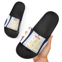Custom England 2026 Football Slide Sandals Go Three Lions Grunge Style - Wonder Print Shop