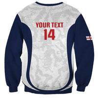 Custom England 2026 Football Sweatshirt Go Three Lions Grunge Style - Wonder Print Shop
