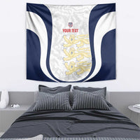 Custom England 2026 Football Tapestry Go Three Lions Grunge Style - Wonder Print Shop