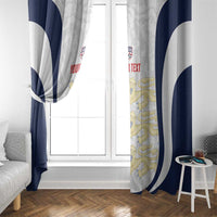 Custom England 2026 Football Window Curtain Go Three Lions Grunge Style - Wonder Print Shop