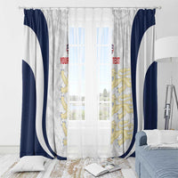 Custom England 2026 Football Window Curtain Go Three Lions Grunge Style - Wonder Print Shop