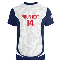 Custom England 2026 Football Women V-Neck T-Shirt Go Three Lions Grunge Style - Wonder Print Shop