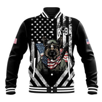 USA National K9 Veterans Day Baseball Jacket Honoring Our Furring Heroes