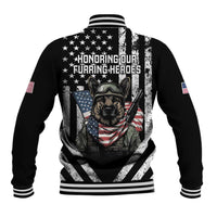 USA National K9 Veterans Day Baseball Jacket Honoring Our Furring Heroes