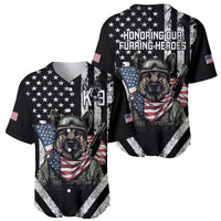USA National K9 Veterans Day Baseball Jersey Honoring Our Furring Heroes