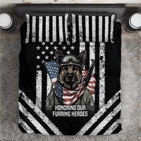USA National K9 Veterans Day Bedding Set Honoring Our Furring Heroes