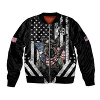 USA National K9 Veterans Day Bomber Jacket Honoring Our Furring Heroes