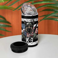 USA National K9 Veterans Day 4 in 1 Can Cooler Tumbler Honoring Our Furring Heroes