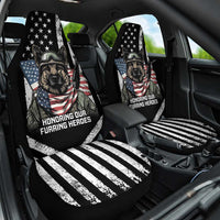 USA National K9 Veterans Day Car Seat Cover Honoring Our Furring Heroes