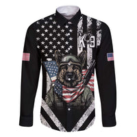 USA National K9 Veterans Day Family Matching Off Shoulder Short Dress and Hawaiian Shirt Honoring Our Furring Heroes