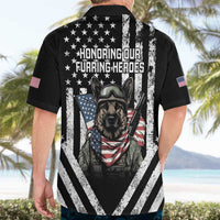 USA National K9 Veterans Day Hawaiian Shirt Honoring Our Furring Heroes