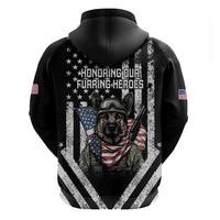 USA National K9 Veterans Day Hoodie Honoring Our Furring Heroes