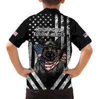 USA National K9 Veterans Day Kid Hawaiian Shirt Honoring Our Furring Heroes