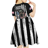 USA National K9 Veterans Day Kid Short Sleeve Dress Honoring Our Furring Heroes