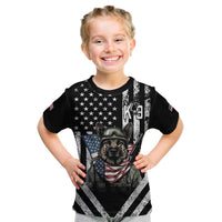 USA National K9 Veterans Day Kid T Shirt Honoring Our Furring Heroes
