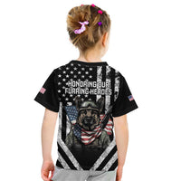 USA National K9 Veterans Day Kid T Shirt Honoring Our Furring Heroes