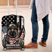 USA National K9 Veterans Day Luggage Cover Honoring Our Furring Heroes